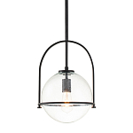 Подвесной светильник с прозрачным плафоном в форме шара в арочной подвеске Hinkley варинант исполнения - 1 | Loft Concept в Краснодаре