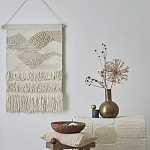 Панно из шерсти и хлопка с узором Beige Calista Serene варинант исполнения - 4 | Loft Concept в Краснодаре