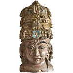 Арт-объект на стену Маска из массива акации Acacia Mask варинант исполнения - 7 | Loft Concept в Краснодаре