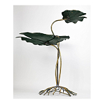 Столик приставной с тремя столешницами Тропические листья Tropical Forest gold варинант исполнения - 4 | Loft Concept в Краснодаре