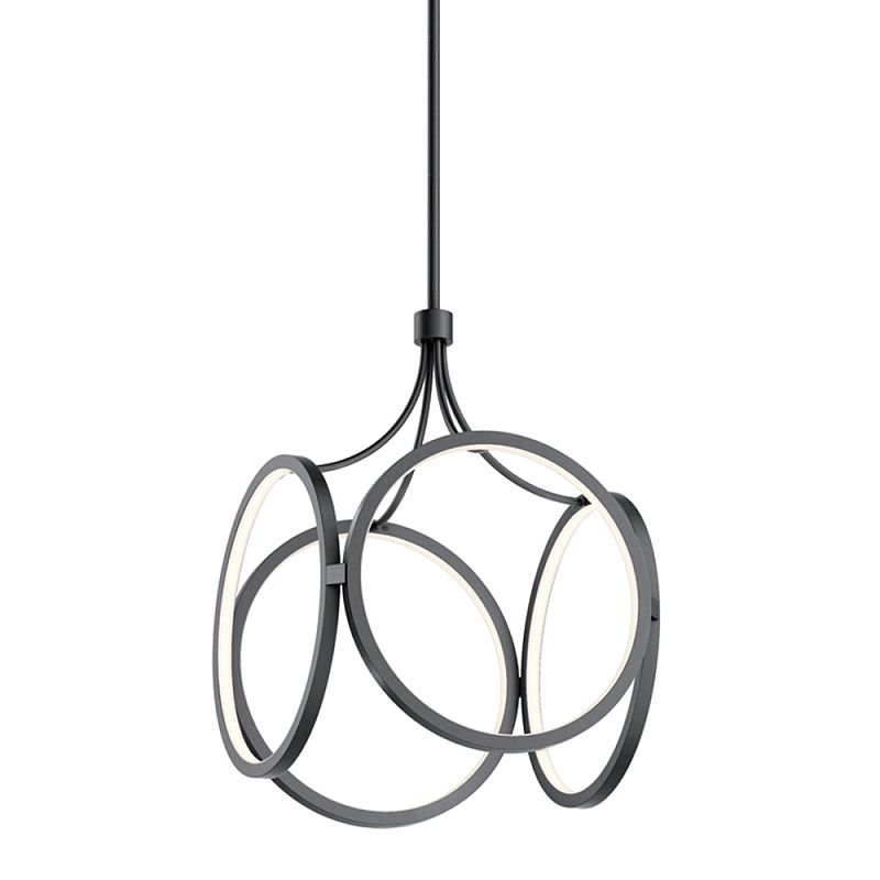 Подвесной светильник светодиодный в форме клетки Kichler Черный Белый Золотой в Краснодаре | Loft Concept 