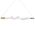 Люстра горизонтальная с волнистым белым плафоном Golden Swirl варинант исполнения - 1 | Loft Concept в Краснодаре
