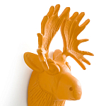 Настенный крючок голова оленя Deer Wall Hook Mustard варинант исполнения - 3 | Loft Concept в Краснодаре