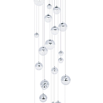 Каскадная люстра с плафонами в виде хрустальных сфер Esme Sphere Crystal Chrome Cascade Chandelier 25 варинант исполнения - 2 | Loft Concept в Краснодаре