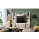 Шкаф-витрина с полками и стеклянной дверкой Satin Furniture варинант исполнения - 3 | Loft Concept в Краснодаре