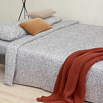 Постельное белье серого цвета с рисунком 200х220 см Blossom Essence варинант исполнения - 5 | Loft Concept в Краснодаре