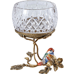 Чаша на ножке из стекла с бронзовыми элементами Bronze Branch варинант исполнения - 1 | Loft Concept в Краснодаре