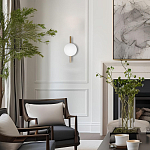 Бра с золотым основанием и белым плафоном в форме шара Bubble варинант исполнения - 6 | Loft Concept в Краснодаре