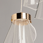 Люстра каскадная с 10-ю прозрачными плафонами Wave Line варинант исполнения - 10 | Loft Concept в Краснодаре