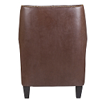 Кресло из натуральной кожи c мягкими подлокотниками на 4-х деревянных ножках из массива бука Joseph Armchair brown варинант исполнения - 3 | Loft Concept в Краснодаре