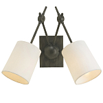 Бра с двумя тканевыми абажурами в форме цилиндра Prerequisites варинант исполнения - 2 | Loft Concept в Краснодаре