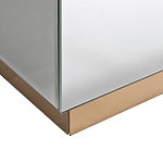 Столик журнальный зеркальный с золотым декором Gold Painted Mirror Table варинант исполнения - 2 | Loft Concept в Краснодаре