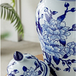Ваза с крышкой и синим цветочным узором Blue & White Ornament  варинант исполнения - 6 | Loft Concept в Краснодаре