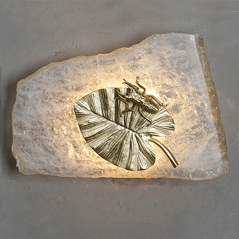 Бра Декоративный лист Glacial Fragment Медь Прозрачный Бра Декоративный лист Glacial Fragment Медь Прозрачный в Краснодаре | Loft Concept