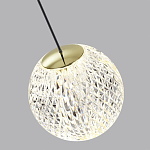 Подвесной светильник с прозрачным рифленым плафоном в форме шара Crystal Globule варинант исполнения - 6 | Loft Concept в Краснодаре