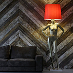 Лампа MANNEQUIN LAMP с абажуром руки на талии варинант исполнения - 3 | Loft Concept в Краснодаре