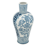 Ваза с голубым цветочным рисунком 43 см Blue & White Ornament варинант исполнения - 1 | Loft Concept в Краснодаре