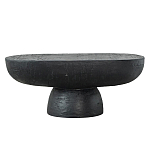 Столик кофейный черного цвета с овальной столешницей и круглым основанием Black Dalmen Table варинант исполнения - 1 | Loft Concept в Краснодаре