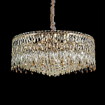 Люстра круглая с хрустальными подвесками на золотистом каркасе Roul Crystal Light варинант исполнения - 7 | Loft Concept в Краснодаре