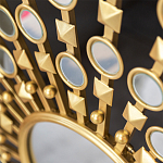 Зеркало-солнце в раме из металла с золотыми с лучами Rays of Peace варинант исполнения - 2 | Loft Concept в Краснодаре