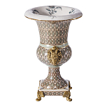 Ваза с овнами из фарфора с бронзовыми элементами Bronze Aries варинант исполнения - 3 | Loft Concept в Краснодаре