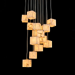 Люстра подвесная с квадратными плафонами из натурального камня Glowing Spheres варинант исполнения - 1 | Loft Concept в Краснодаре