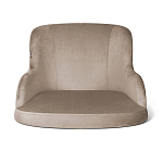 Барный стул со спинкой и подлокотниками на 4-х коричневых ножках Бежевый Велюр Ava Charm варинант исполнения - 2 | Loft Concept в Краснодаре