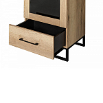 Шкаф-витрина в стиле лофт с чёрной стеклянной дверью Urban Style Space варинант исполнения - 4 | Loft Concept в Краснодаре