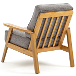 Кресло с каркасом из массива дуба Deniaud Oak Grey Armchair варинант исполнения - 4 | Loft Concept в Краснодаре