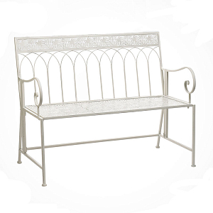 Скамья белая в стиле прованс Secret Garden Lace