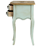 Прикроватная тумба из массива березы светло-бирюзовая Montmartre Provence Bedside Table варинант исполнения - 6 | Loft Concept в Краснодаре