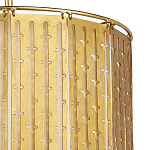 Люстра с золотым фактурным каркасом и тканевым абажуром Lustery Gold варинант исполнения - 1 | Loft Concept в Краснодаре