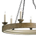 Люстра в форме кольца на 3-х черных цепях Glitter City Lights варинант исполнения - 1 | Loft Concept в Краснодаре