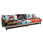 Большой Трехместный Диван с цветным принтом Qalakabusha Large Sofa варинант исполнения - 2 | Loft Concept в Краснодаре