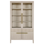 Витрина Primo со стеклянными фасадами и буфетом шпон Светлый дуб варинант исполнения - 1 | Loft Concept в Краснодаре