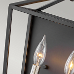 Бра в черном цвете с двумя лампами в форме свечи и стеклянными элементами Hinkley варинант исполнения - 3 | Loft Concept в Краснодаре