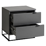 Тумба прикроватная цвета графит с ящиками Strict Lines варинант исполнения - 4 | Loft Concept в Краснодаре