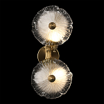 Бра с ветвистыми бронзовыми элементами и стеклянными рифлеными дисками Textured Glass Bra варинант исполнения - 3 | Loft Concept в Краснодаре