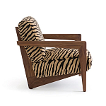 Кресло с обивкой из шенилла с тигровым принтом Tiger Chair варинант исполнения - 2 | Loft Concept в Краснодаре