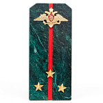 Сувенир Погон ВС из натурального камня змеевик Souvenir Epaulets варинант исполнения - 2 | Loft Concept в Краснодаре
