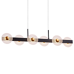 Линейный подвесной светильник с круглыми плафонами и золотистыми акцентами Aurelia Circles варинант исполнения - 1 | Loft Concept в Краснодаре