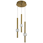 Подвесной светильник с 3-мя плафонами Celestin Spheres Brass Hanging Lamp варинант исполнения - 2 | Loft Concept в Краснодаре