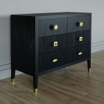 Бельевой Комод с 4 ящиками Elsa Dreams Black варинант исполнения - 1 | Loft Concept в Краснодаре