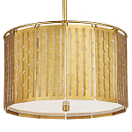 Люстра с золотым фактурным каркасом и тканевым абажуром Lustery Gold варинант исполнения - 2 | Loft Concept в Краснодаре