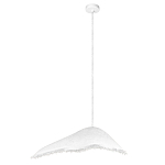 Подвесной светильник с асимметричным волнообразным абажуром и фактурной бахромой по краю Tactile Line варинант исполнения - 2 | Loft Concept в Краснодаре