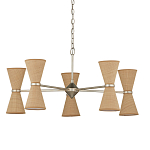 Люстра серебряного цвета с тканевыми абажурами Loft Rope Light варинант исполнения - 2 | Loft Concept в Краснодаре