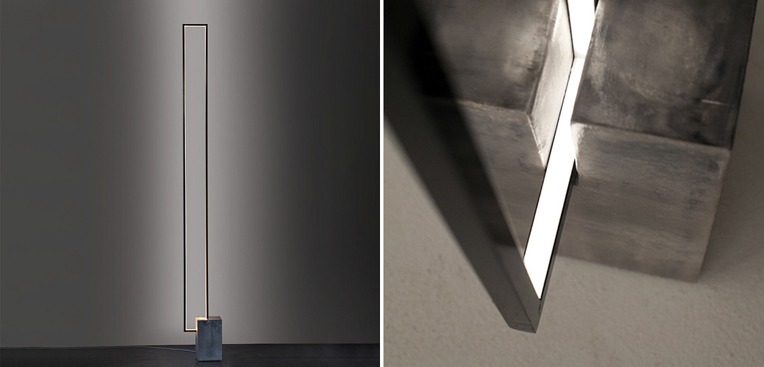 Торшер Лофт Светодиодный Rectangular Vertical LED Floor Lamp Торшер Лофт Светодиодный Rectangular Vertical LED Floor Lamp - Loft-Concept в Краснодаре