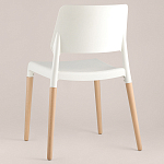 Пластиковый стул на ножках из массива бука Ferret White 4 шт варинант исполнения - 5 | Loft Concept в Краснодаре