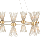 Люстра круглая с фактурными абажурами из тонких металлических палочек Wild Thorns варинант исполнения - 1 | Loft Concept в Краснодаре