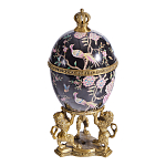 Шкатулка в форме яйца на величественных львах из фарфора с бронзовыми элементами Eden Garden варинант исполнения - 1 | Loft Concept в Краснодаре